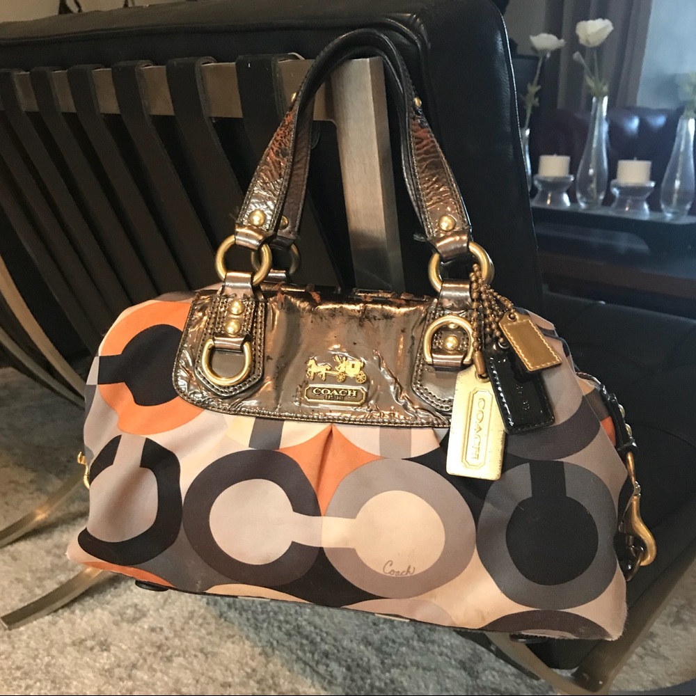 Coach Madison op art satchel